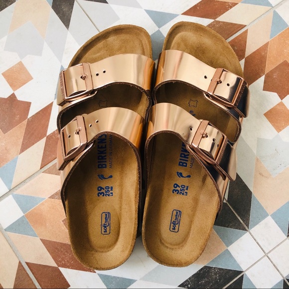 birkenstock gold arizona sandal